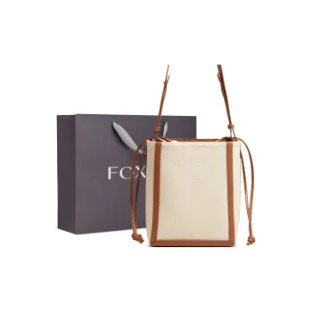 FOXER Fabric Drawstring Shoulder Bag, Bucket Bag Regular Women's Multicolor