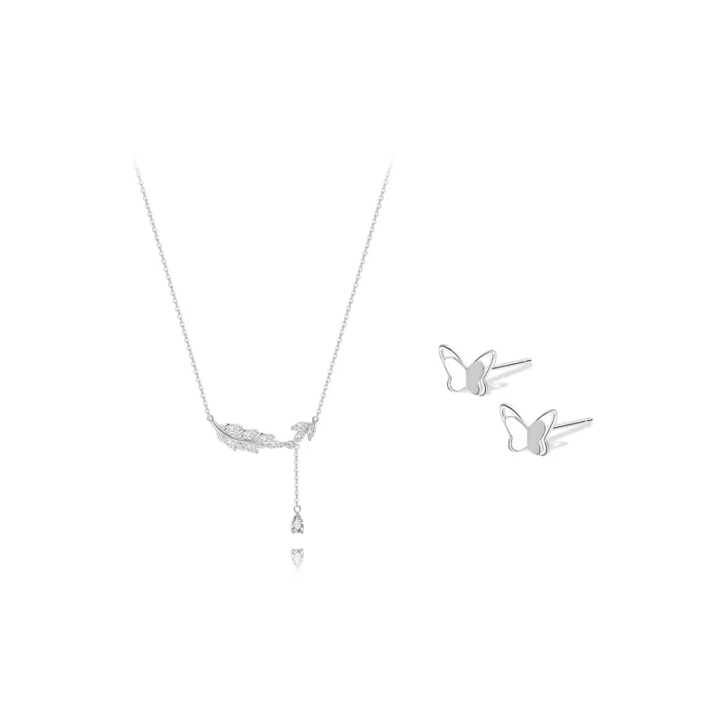 BLANK IN BLANK Zircon Necklaces Women's Bestie Couple Birthday Gift Girl Box-0