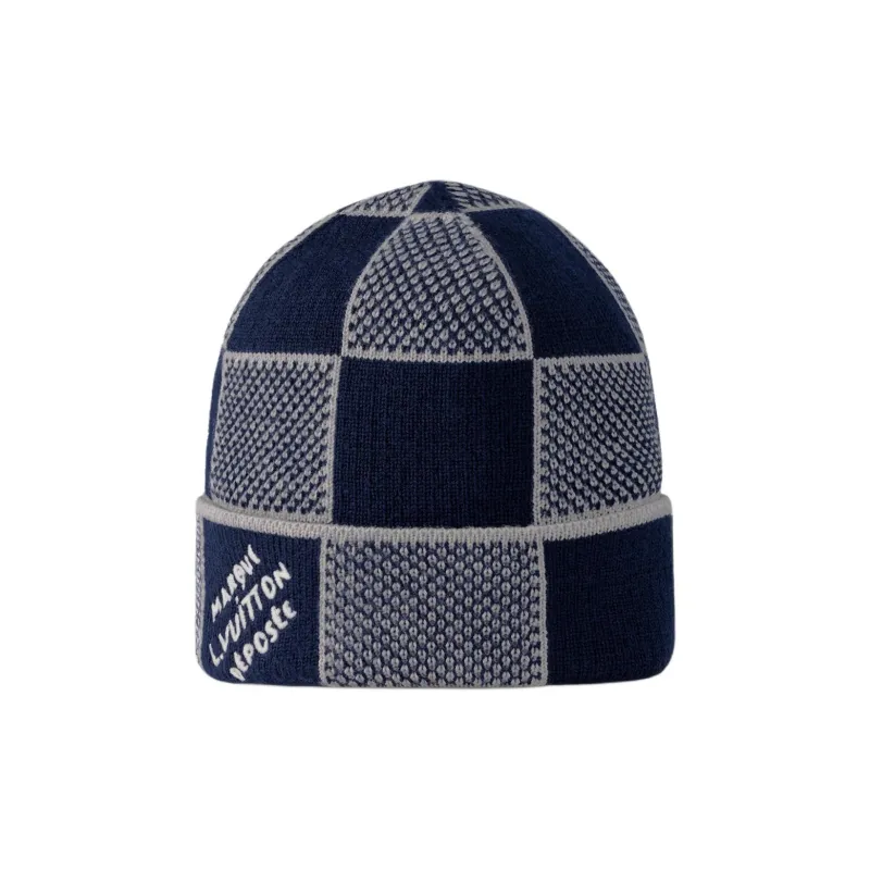 LOUIS VUITTON Wool Beanies Men's Marine Blue-1