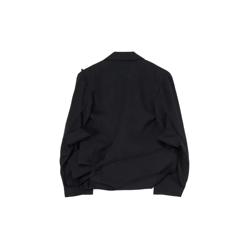 Yohji Yamamoto Box Hem Peaked Jacket 'Black'-1