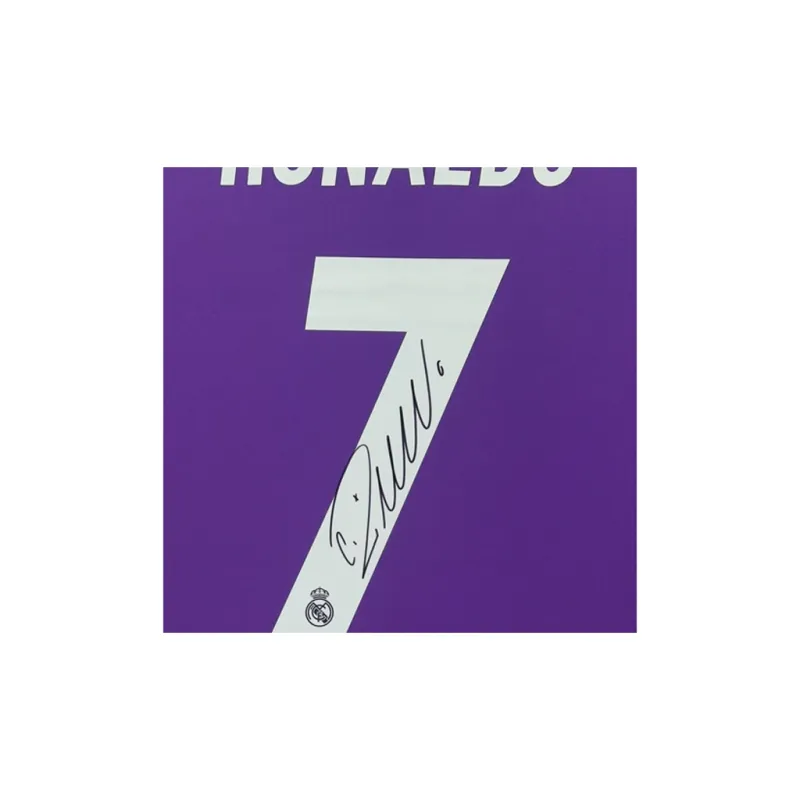 Three For Real Madrid Jersey Includes SA Certificate Framed Unisex-3