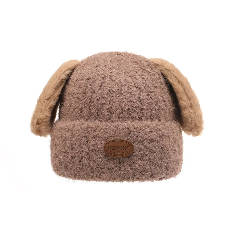 FREE RABBITⅡ Thickened And Fleece Lined Warm Pullover Knitted Hat Casual Cartoon Beanie Unisex-10