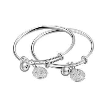 LAOYINJIANG S999 Fine Silver Baby Bangle Kids'
