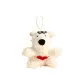 Plush West Highland Pendant-White Top Red Heart
