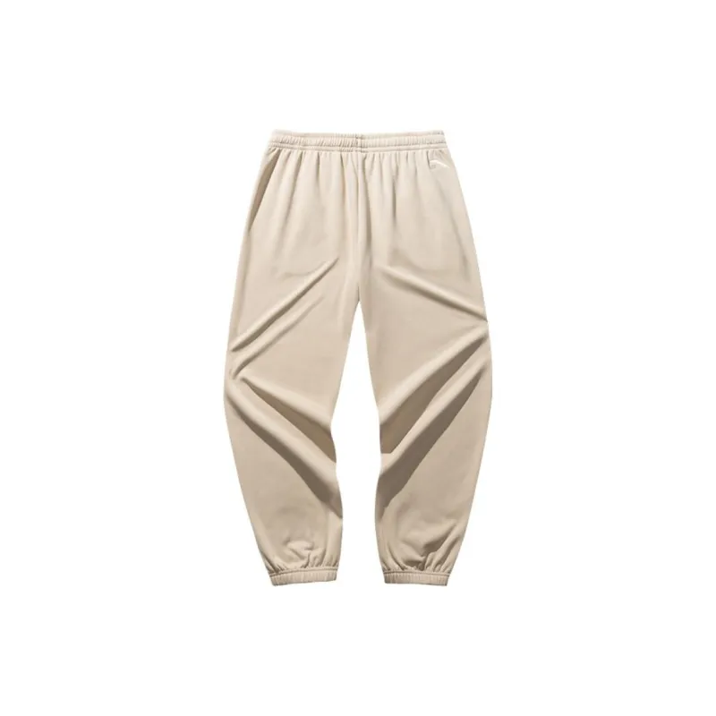 Anta Good Things Happen Knitted Sports Pants Unisex Light Smoke Gray-1