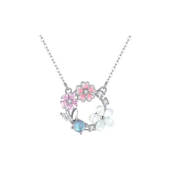 Ascending S925 Silver Necklaces Women's Good Luck Box