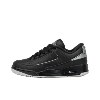Jordan AIR JORDAN 2/3 Slip Resistant Cushioning Low Top Children's Basketball Shoes Black Gray Color Teenagers