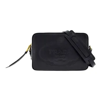 PRADA Leather Camera Bag, Shoulder Bag, Crossbody Bag Women's Black