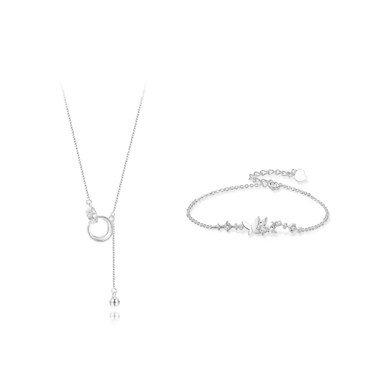 KUMET Zircon Necklaces Women's Couple Birthday Gift For Anniversary-3