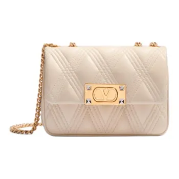 Valentino Sheepskin Shoulder Bag Crossbody Bag Small Size Women's Cream White