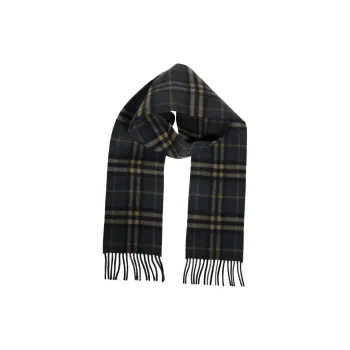 Burberry Narrow Check Fringed Edge Scarf