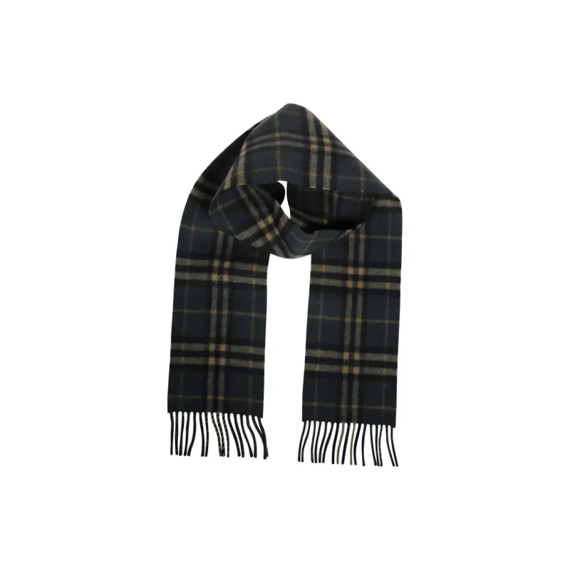 Burberry Narrow Check Fringed Edge Scarf-0