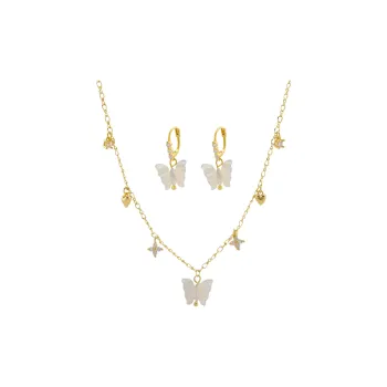 HQCMLA Copper Necklaces Women's White