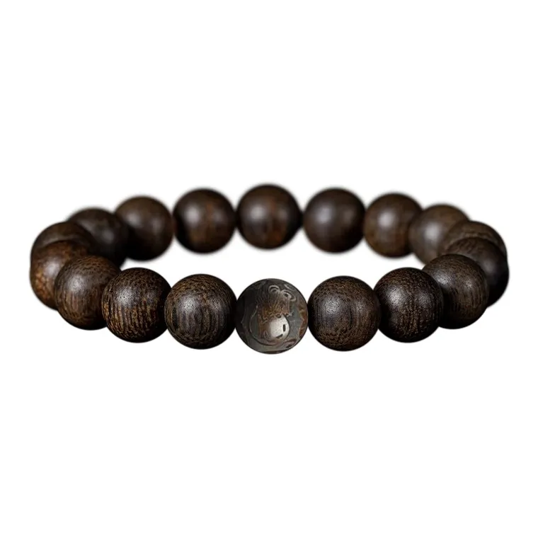 FANGYUANXIAOFU Auspicious Year Of The Snake Agarwood Bracelets Unisex-1