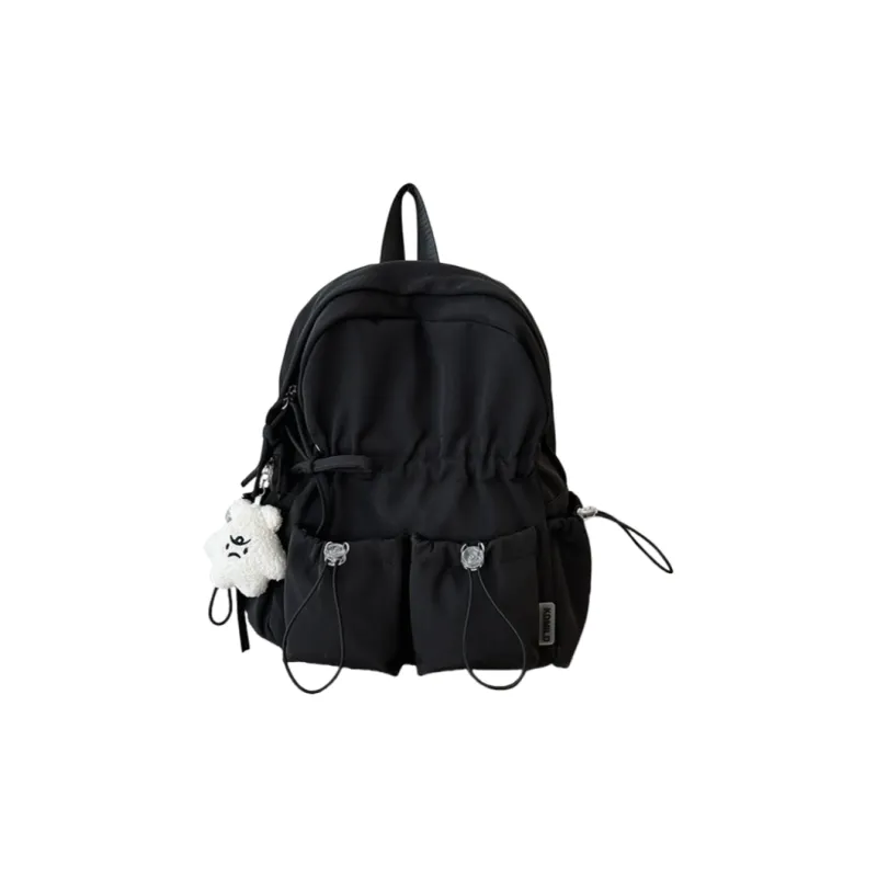 BRABOSTON Nylon Backpack Unisex Black/Ecru/Yellow/Gray/Pink/Light Blue-0