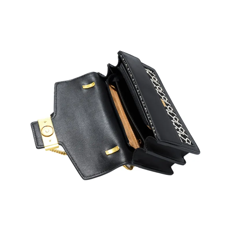 CHRISBELLA Fabric, PU Shoulder Bag, Crossbody Bag Regular Unisex Black-3