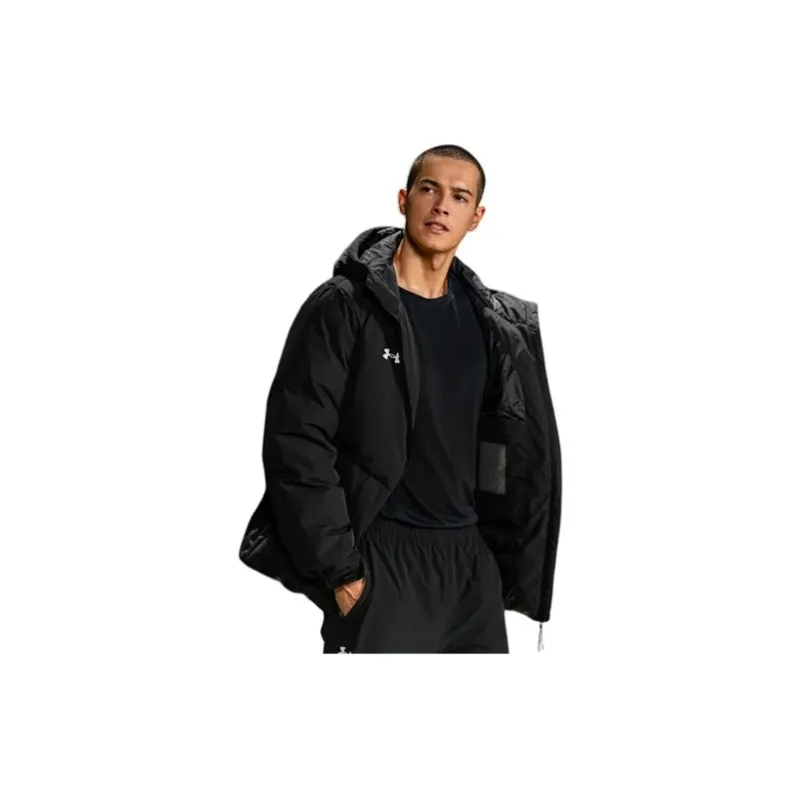 Under Armour Jackets Coats Men's Black Comes With Necklace-2