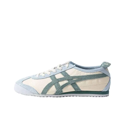 Onitsuka Tiger MEXICO 66 Anti Slip Wear Resistant Low Top Casual Shoes Women's Beige Green Blue