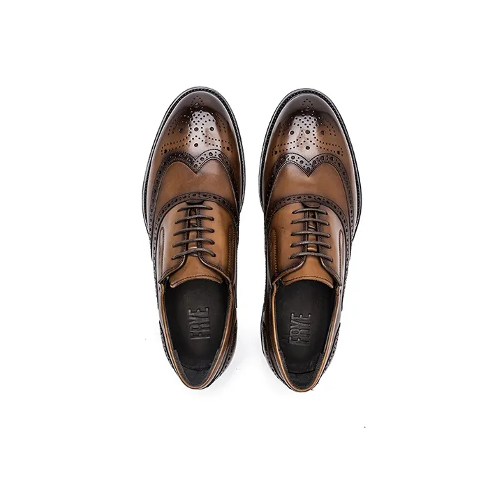 FRYE Dress Shoes Men Low Top Black/Coffee/Earth Yellow-16