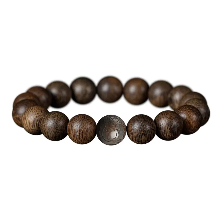 FANGYUANXIAOFU Auspicious Year Of The Snake Agarwood Bracelets Unisex-0