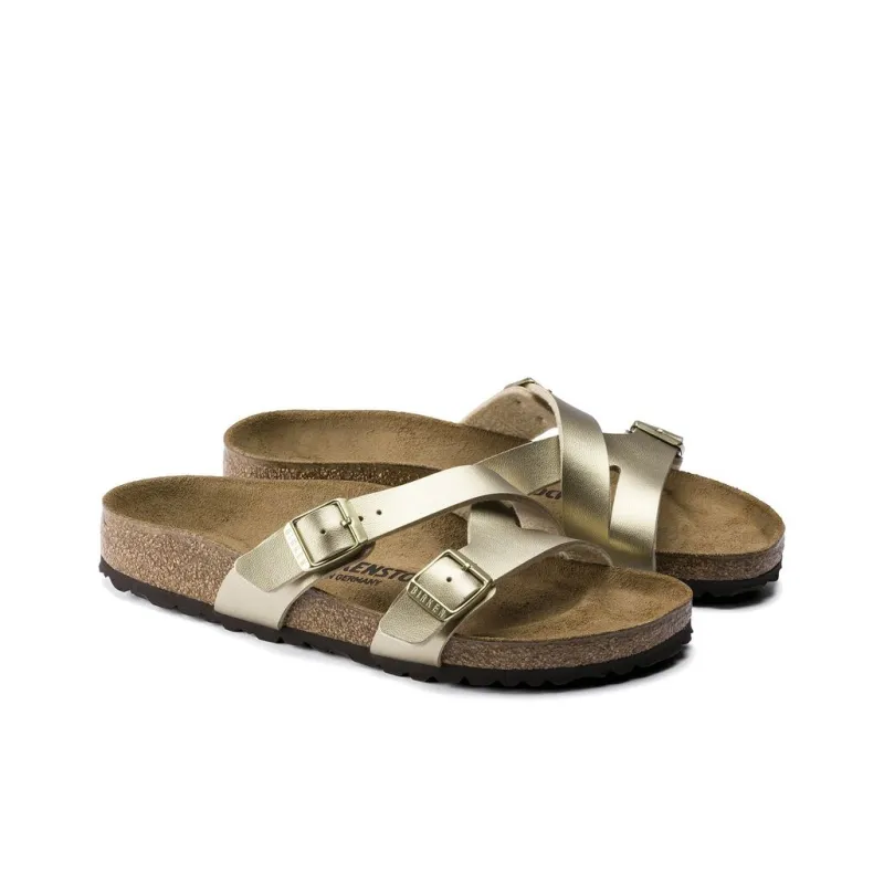 Birkenstock Yao EVA Slip-Resistant Slide Slippers Women's Gold Narrow Fit-2