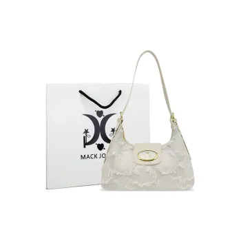 MACK JODAER Synthetic Leather Shoulder Bag, Crossbody Bag Women's Ecru