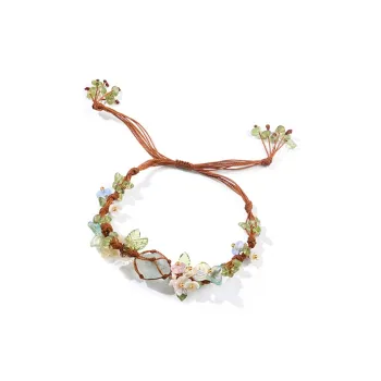 AWD White Crystal Rope Bracelets Women's