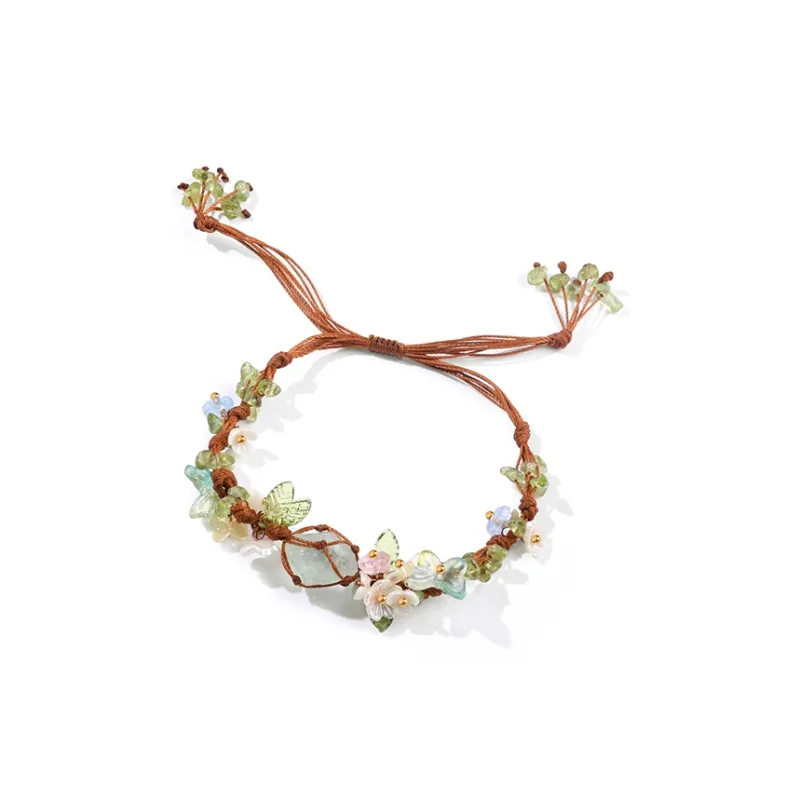 AWD White Crystal Rope Bracelets Women's-0