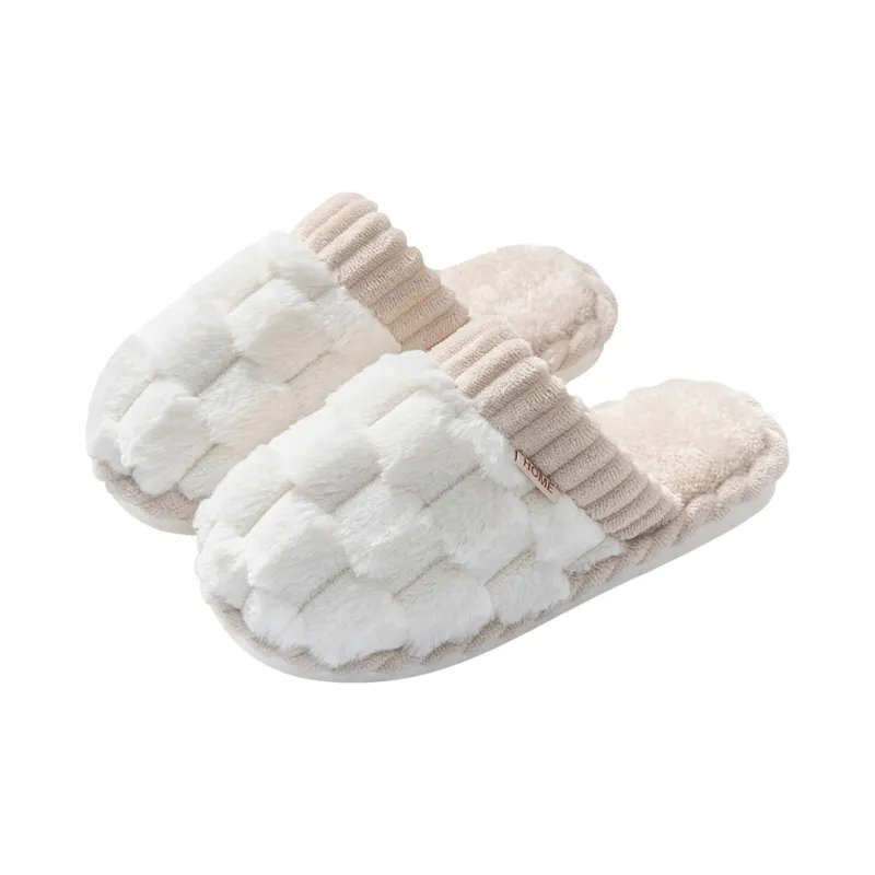 Foot Recreation Winter Comfortable Home Plush Small Ball Cotton Slippers Unisex-9