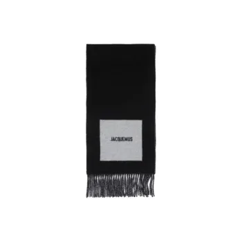 Jacquemus L'Echarpe Rond Carre Fringed Edge Scarf