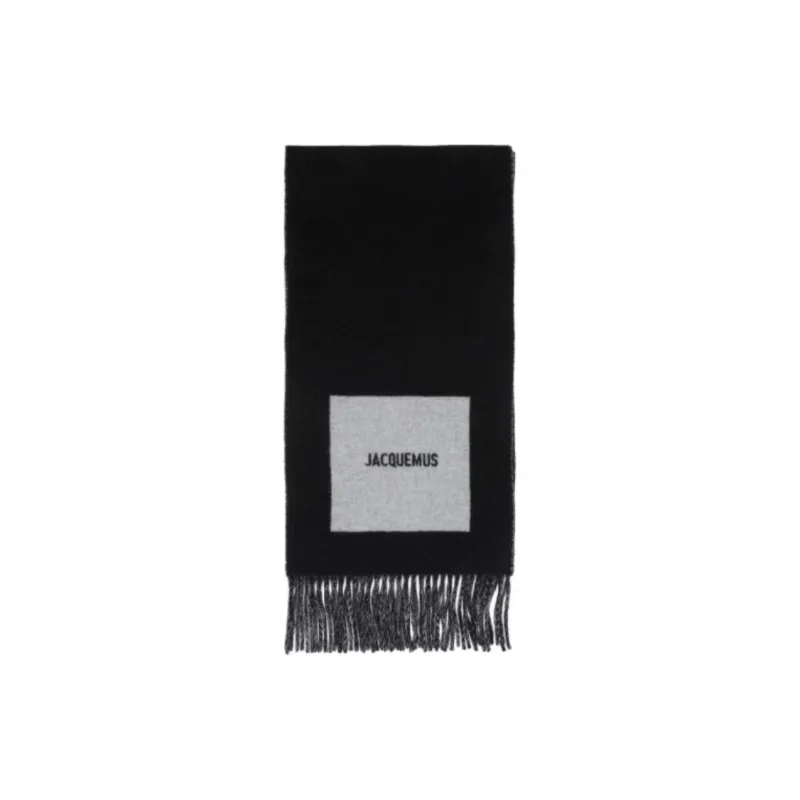 Jacquemus L'Echarpe Rond Carre Fringed Edge Scarf-0