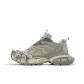 Beige Distressed Lace-Up