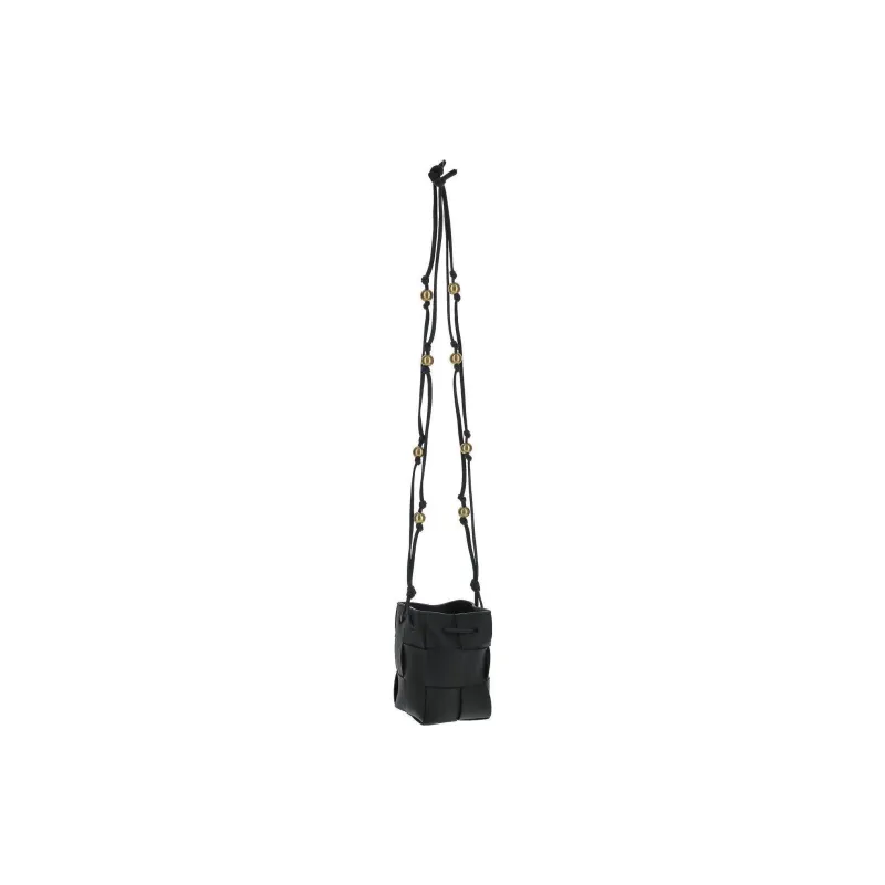 Bottega Veneta Calfskin Bucket Bag, Crossbody Bag, Shoulder Bag Mini Women's Black-2