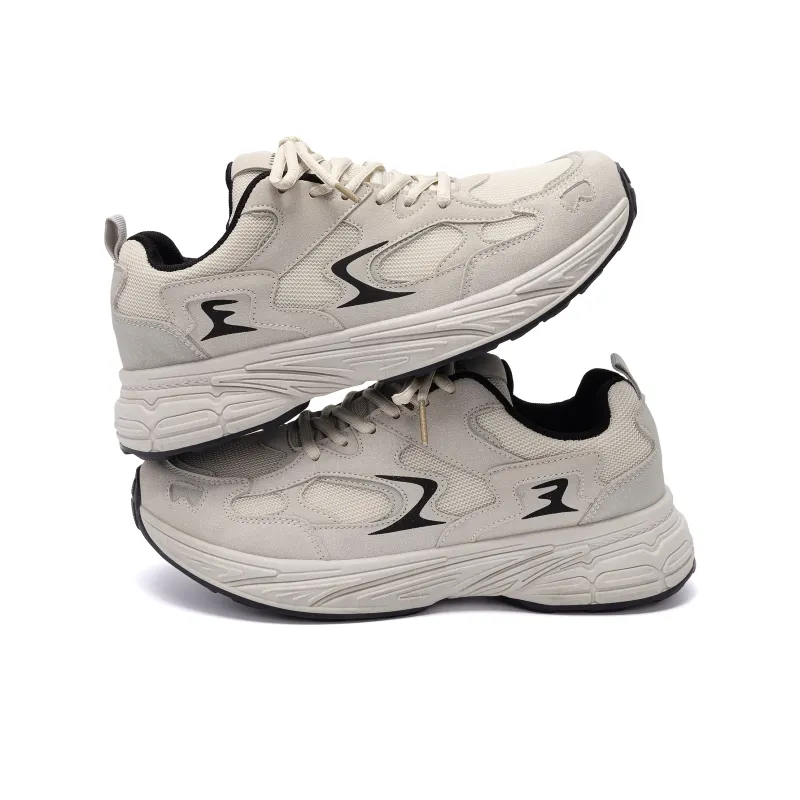 HUANQIU Balanced And Non-slip Low-Top Chunky Sneakers Men's Apricot Gray-4