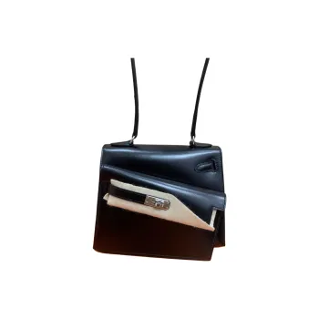 HERMES Kelly Box Calfskin Kelly Bag Crossbody Bag Shoulder Bag Women's 89 Noir Black