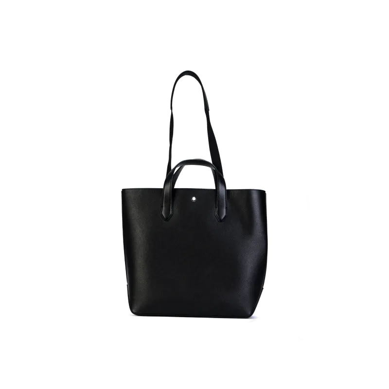 MONTBLANC Grain Calfskin Tote Bag, Shopping Bag, Shoulder Bag, Handbag Men's Black-1