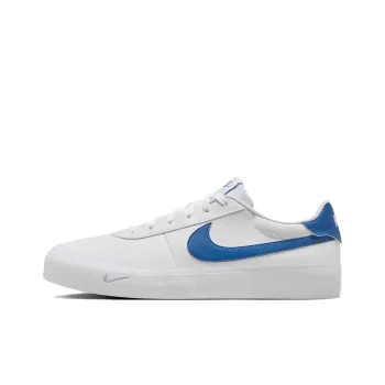 Nike Court Shot Anti Slip Wear Resistant Low Top Skateboard Shoes Men's White Blue