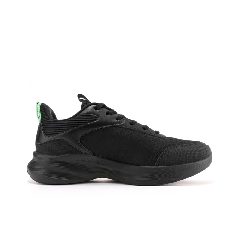 QIAODAN Cushioning, Slip Resistant, Abrasion Resistant, Breathable Coverage Low Top Running Shoes Men's Black Green-1