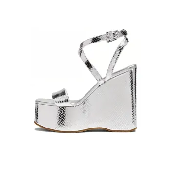 MICHAEL KORS Paola Strap Sandals Women's Silver
