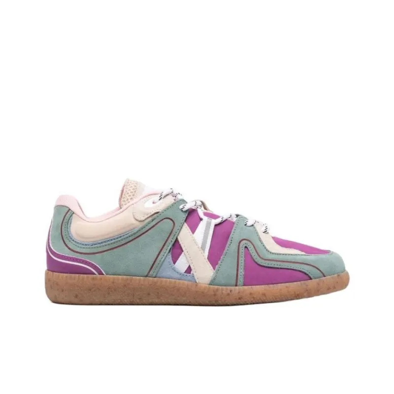 GANNI Skateboard Shoes Women's Low-Top Purple Gray-1