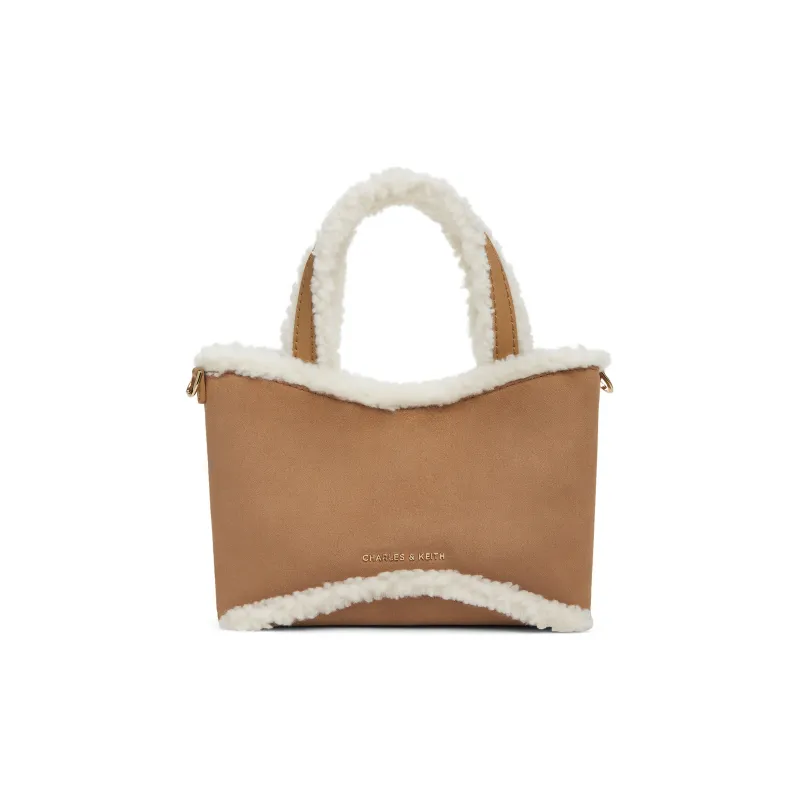 CHARLES&KEITH PU, Textile Mixture Shoulder Bag Trumpets Women's Composite Color Multi-0