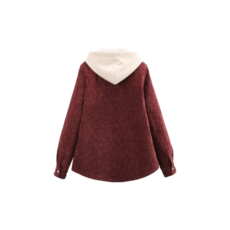 A Paradise For Awakening Jackets Coats Women's Burgundy-1