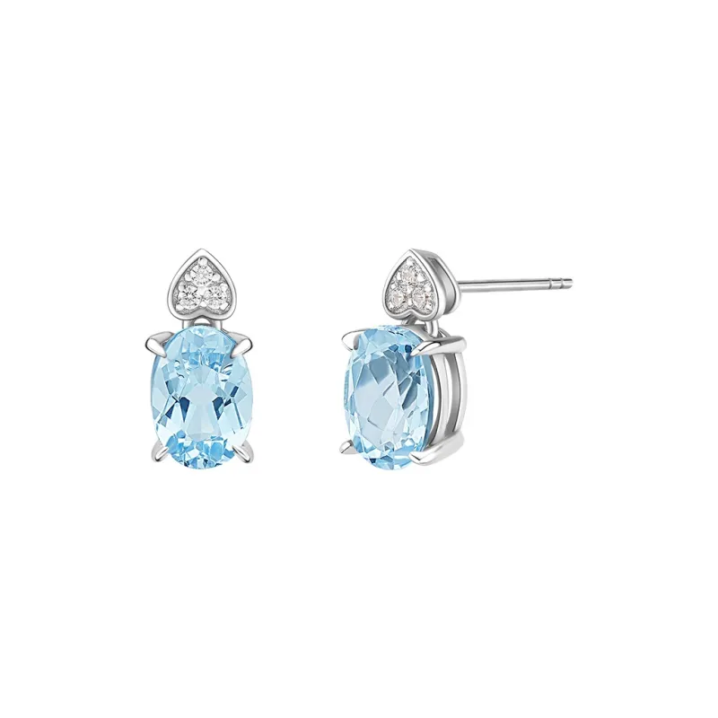 ME LUXE S925 Silver Vintage Elegant Elegance Fashion Versatile Fairy Earrings Studs Women's-0