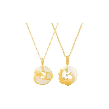 Chongqing Gold Store Chalcedony Necklaces Unisex