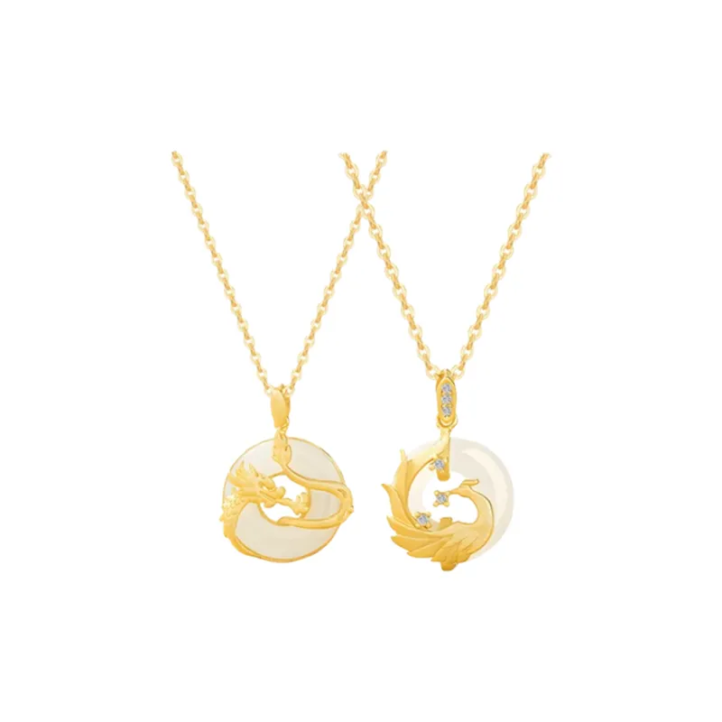 Chongqing Gold Store Chalcedony Necklaces Unisex-0