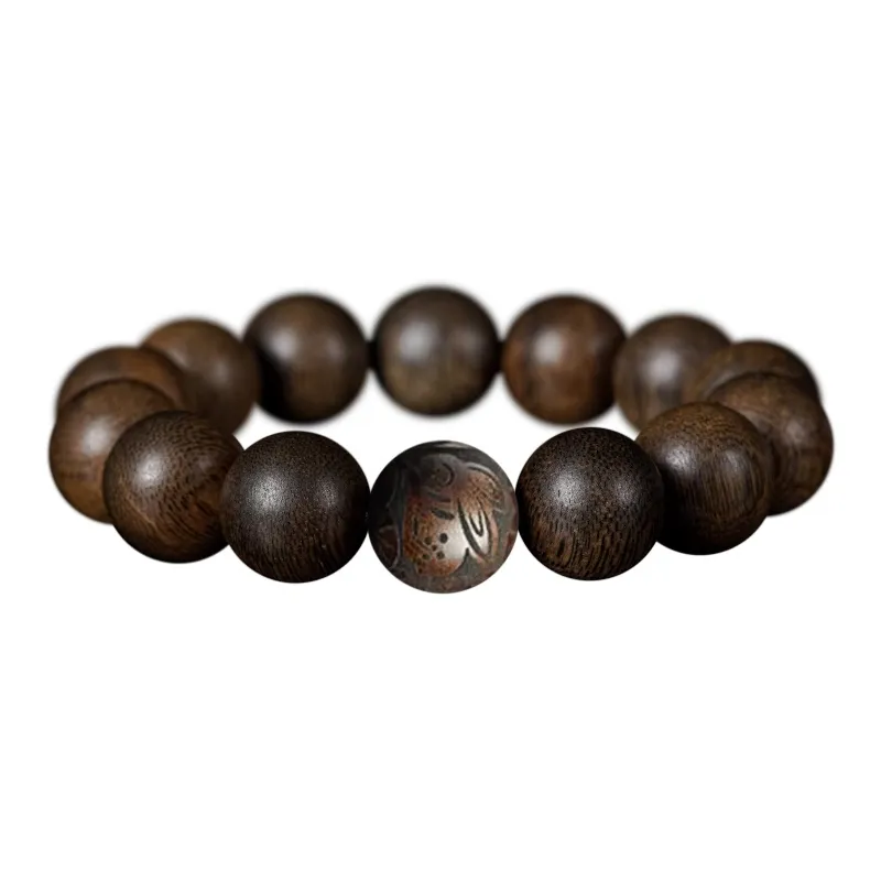 FANGYUANXIAOFU Fragrance Enhancer, Agarwood Bracelets Unisex-11