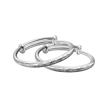 LAOYINJIANG S999 Fine Silver Bangles Kids'