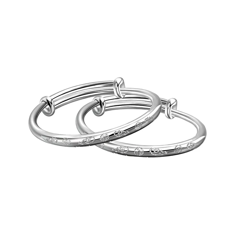 LAOYINJIANG S999 Fine Silver Bangles Kids'-0