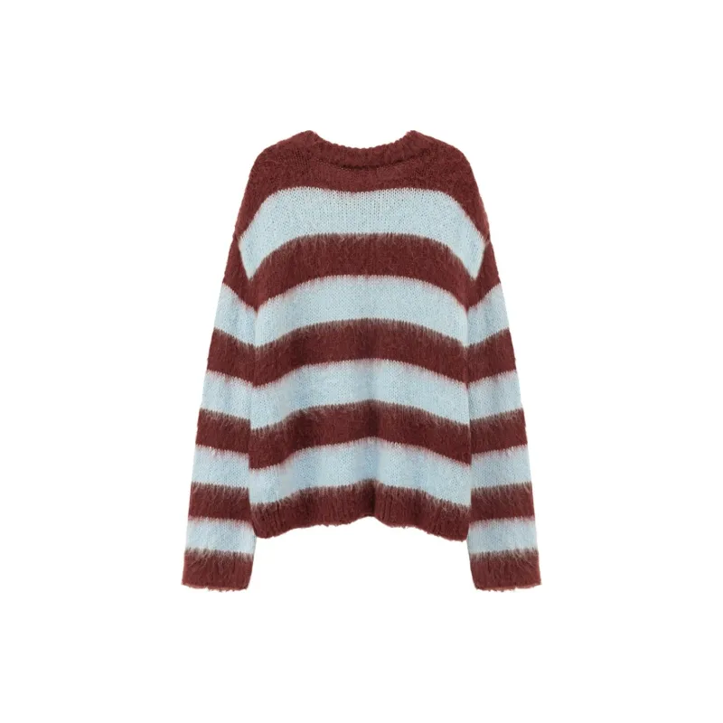 CHUU 24FW Knitwear Women's Black White Stripes-4
