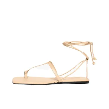 ZARA Strap Sandals 1cm Women's Beige